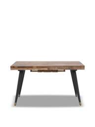 Barker and Stonehouse Modi Reclaimed Extending Dining Table in Brown, Size 140-180cm