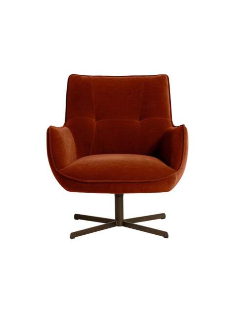 Barker and Stonehouse Milne Fabric Swivel Armchair In Burnt in Orange - image 1