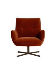 Barker and Stonehouse Milne Fabric Swivel Armchair In Burnt in Orange