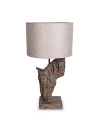 Libra Interiors Delia Horse Table Lamp in brown