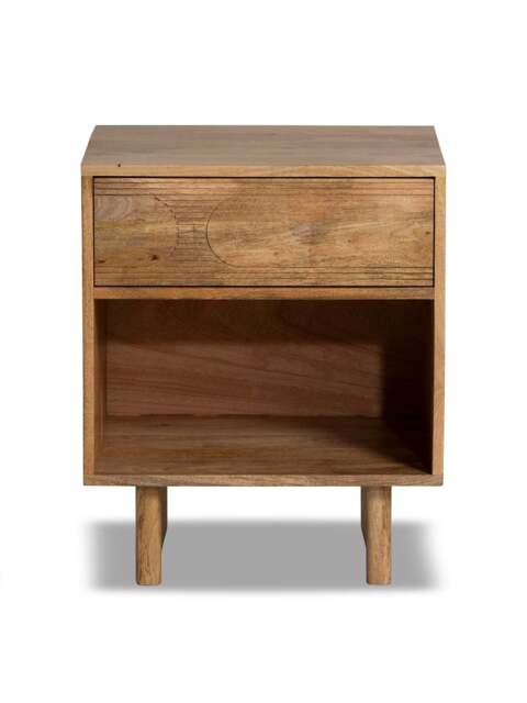 Barker and Stonehouse Zuberi Mango Wood Bedside Table Natural in Neutral - image 1
