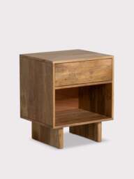 Barker and Stonehouse Zuberi Mango Wood Bedside Table Natural in Neutral - thumbnail 2