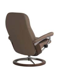 Barker and Stonehouse Consul Small Signature Chair And Footsto in Brown, Leather - thumbnail 5