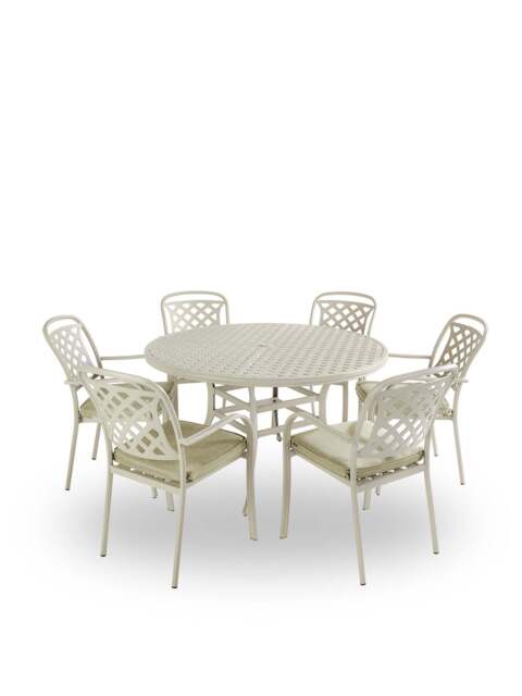 Hartman Berkeley 6 Seat Round Dining Set With Parasol & Base - image 1