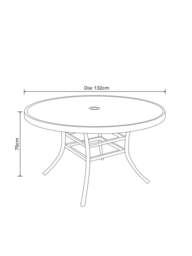 Hartman Berkeley 6 Seat Round Dining Set With Parasol & Base - thumbnail 4