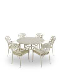 Hartman Berkeley 6 Seat Round Dining Set With Parasol & Base