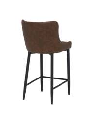 Barker and Stonehouse Rivington Upholstered Counter Stool in Brown, Faux Leather - thumbnail 5