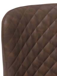 Barker and Stonehouse Rivington Upholstered Counter Stool in Brown, Faux Leather - thumbnail 3