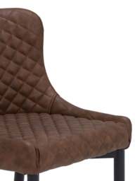 Barker and Stonehouse Rivington Upholstered Counter Stool in Brown, Faux Leather - thumbnail 4
