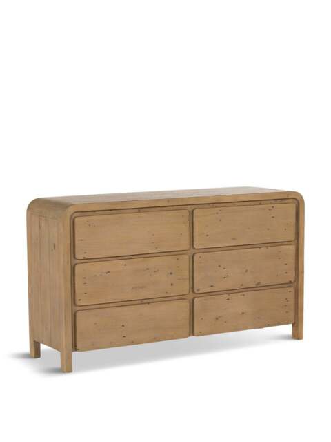 Barker and Stonehouse Tosca Reclaimed Wood 6 Drawer Wide Dresser in Brown - image 1