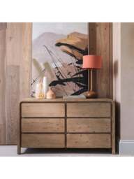 Barker and Stonehouse Tosca Reclaimed Wood 6 Drawer Wide Dresser in Brown - thumbnail 2
