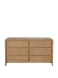 Barker and Stonehouse Tosca Reclaimed Wood 6 Drawer Wide Dresser in Brown - thumbnail 3