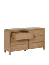 Barker and Stonehouse Tosca Reclaimed Wood 6 Drawer Wide Dresser in Brown - thumbnail 4