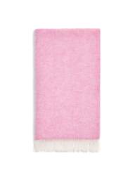 Bronte Herringbone Blanket in Pale Pink, Lambswool