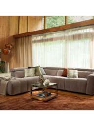 Barker and Stonehouse Rochester Corner Sofa in Neutral, Wood/Metal - thumbnail 2