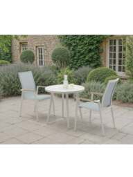Bramblecrest Sofia Garden Bistro Set in blue - thumbnail 2
