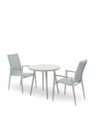 Bramblecrest Sofia Garden Bistro Set in blue - thumbnail 1