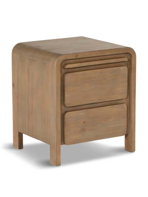 Barker and Stonehouse Tosca Reclaimed Wood 2 Drawer Bedside Cabinet in Brown - image 1