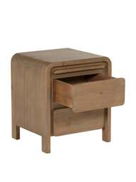 Barker and Stonehouse Tosca Reclaimed Wood 2 Drawer Bedside Cabinet in Brown - thumbnail 5