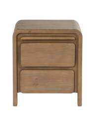 Barker and Stonehouse Tosca Reclaimed Wood 2 Drawer Bedside Cabinet in Brown - thumbnail 3