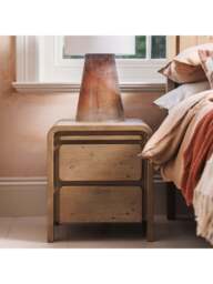 Barker and Stonehouse Tosca Reclaimed Wood 2 Drawer Bedside Cabinet in Brown - thumbnail 2
