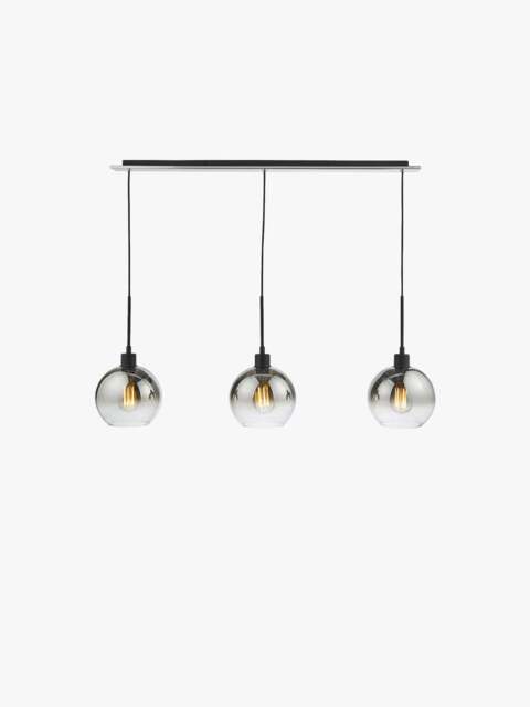 Dar Lighting Lycia 3 Light Bar Pendant in Matt Black - image 1