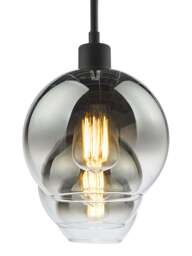 Dar Lighting Lycia 3 Light Bar Pendant in Matt Black - thumbnail 2