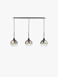 Dar Lighting Lycia 3 Light Bar Pendant in Matt Black - thumbnail 1