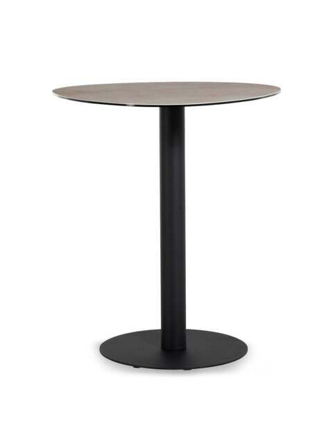 Barker and Stonehouse Umea Round Ceramic Bar Table Metal Base in Grey - image 1