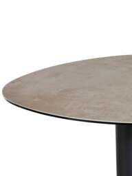 Barker and Stonehouse Umea Round Ceramic Bar Table Metal Base in Grey - thumbnail 2