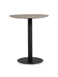 Barker and Stonehouse Umea Round Ceramic Bar Table Metal Base in Grey - thumbnail 1