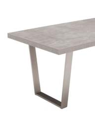 Barker and Stonehouse Halmstad Concrete Effect Dining Table, Seats 4 in Grey, Size 135cm - thumbnail 5
