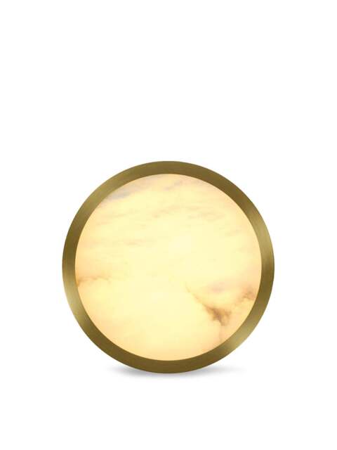 Heal's Vergano Led Wall Light Alabaster/brass Ip44 in White