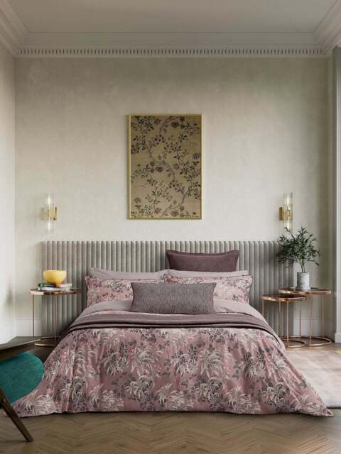 Bedeck of Belfast Katara Duvet Cover Set Multi in Pink/grey, Size Double - image 1