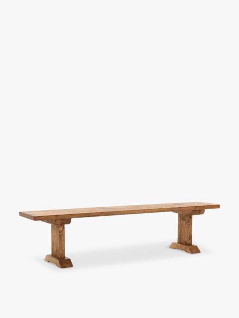 Barker and Stonehouse Covington Reclaimed Wood Dining Bench in Polished Brown - image 1