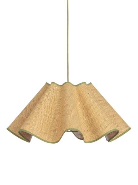 Heal's Raffia Pendant Natural/ in Green - image 1