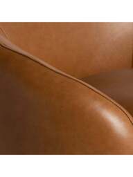 Barker and Stonehouse Gardin Swivel Chair in Brown, Leather - thumbnail 4