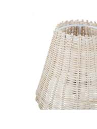 Libra Interiors Mini Rattan Lamp Base And Shade in Natural, Size 20x20x39cm - thumbnail 5