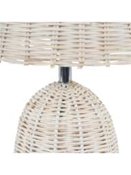 Libra Interiors Mini Rattan Lamp Base And Shade in Natural, Size 20x20x39cm - thumbnail 4