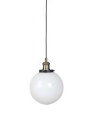 Heal's Olson Globe Pendant in White, Glass, Size M - thumbnail 1