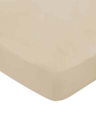 Bedeck of Belfast Fine Linens Bob 400 Thread Count Sateen Fitted Sheet Gold in Soft Gold, Cotton, Size Double - thumbnail 3
