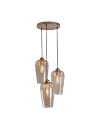 Libra Interiors Belgrove 3 Light Drop Pendant in brown