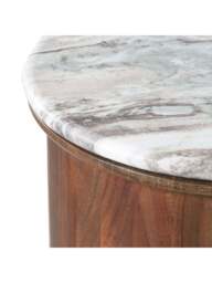 Barker and Stonehouse Cresta Marble 4 Door Sideboard With Acacia Wood Base in Brown - thumbnail 4