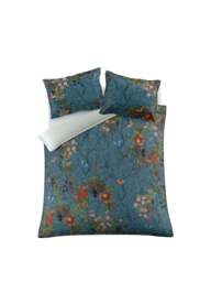 Timorous Beasties Bloomsbury Garden Duvet Cover Set Blue in Teal, Size Superking - thumbnail 3