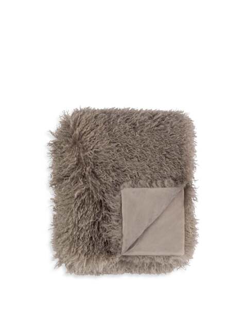 Furn. Rowan Soft-Touch Throw in Mocha - image 1