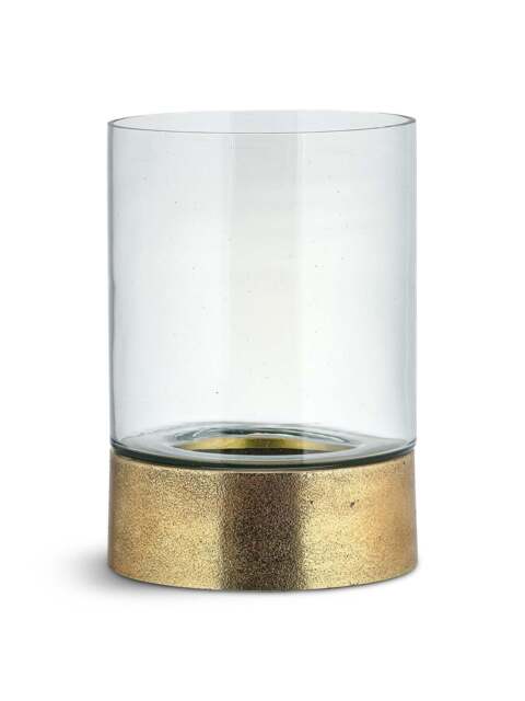 Nkuku Rajura Hurricane Lantern Small in Brass