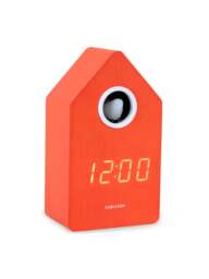 Present Time Cuckoo Led Alarm Clock in Brilliant Orange - thumbnail 1