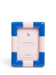 &Klevering Photo Frame Rift Blue in Burgundy - thumbnail 1