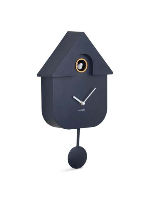 Present Time Modern Cuckoo Clock in Dark Blue - image 1