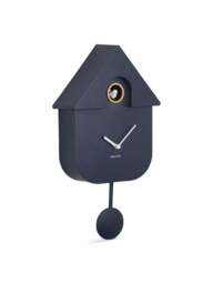 Present Time Modern Cuckoo Clock in Dark Blue